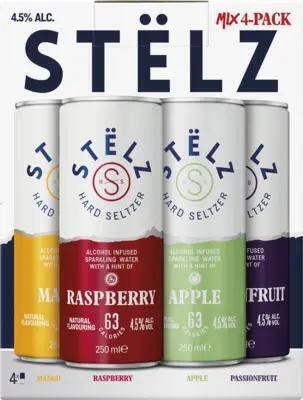 Stëlz Hard seltzer apple (4 × 250ml)