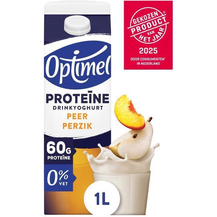 Optimel Proteïne Drinkyoghurt Perzik Peer 0% Vet 1000ml (1L)