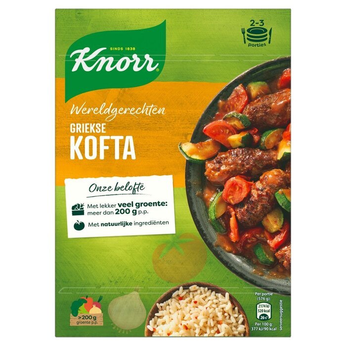 Knorr Wereldgerechten Maaltijdpakket Griekse Kofta 303g (Doos, 321g)