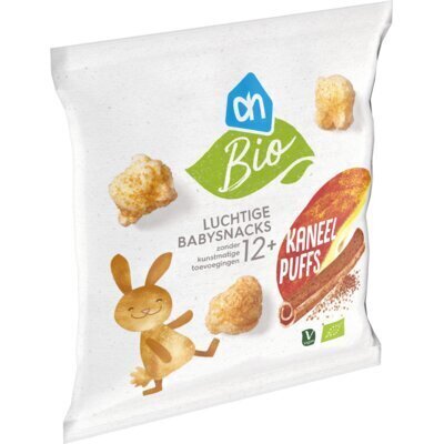 AH Biologisch Luchtige babysnacks kaneel puffs 12m+ (15g)