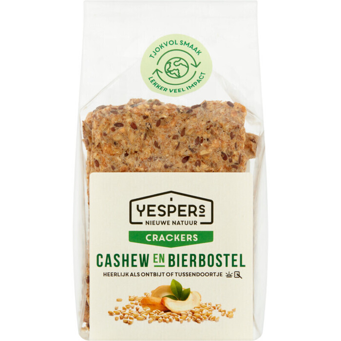 Yespers Crackers cashew & bierbostel (175g)