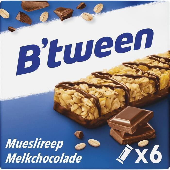 B'tween, Melk Chocoladerepen (Doos, 6 × 25g)
