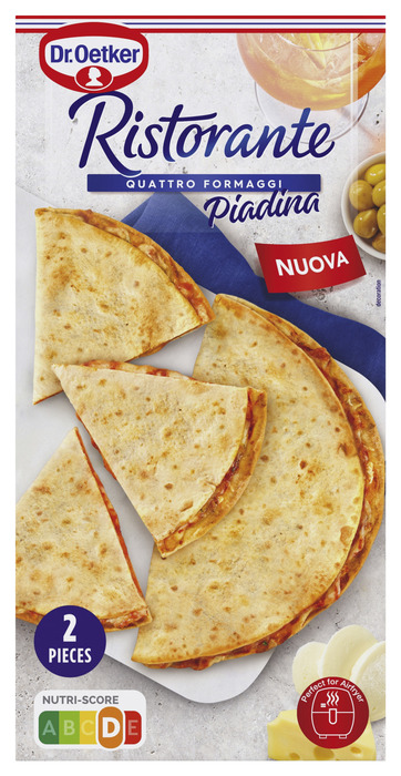 Dr. Oetker Ristorante Piadina Quattro Formaggi Flatbread 2 stuks (2 × 140g)