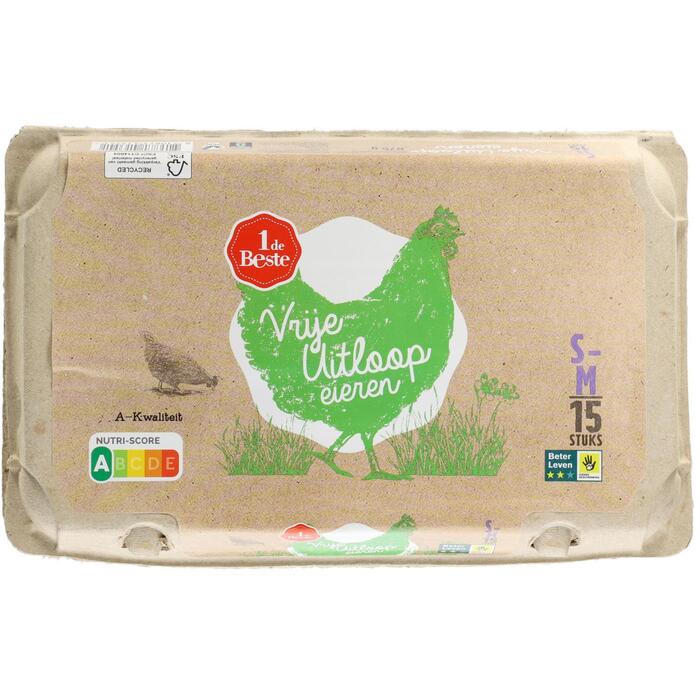 1 de Beste Vrije uitloop eieren wit S-M