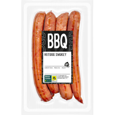 AH Smokey BBQ hotdog (4 × 70g)
