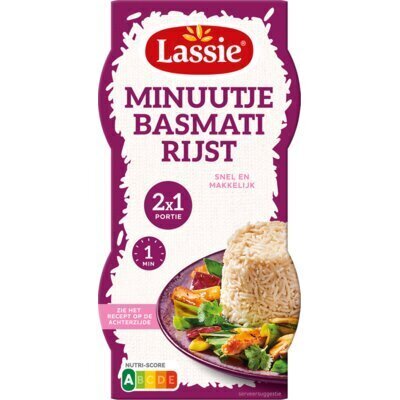 Lassie Minuutje Basmatirijst 2x125g (250g)