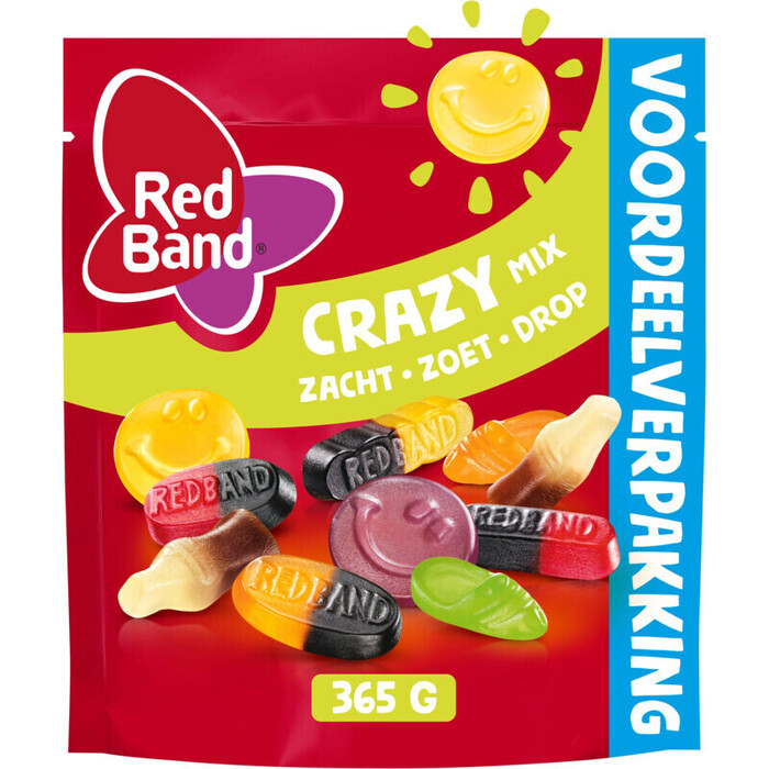 Red Band Crazy Mix Zacht Zoet Drop Voordeelverpakking 365 g (365g)