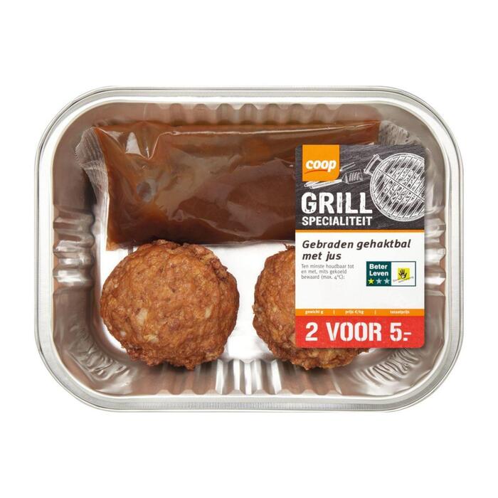 Coop Gehaktbal met ui (2 × 100g)