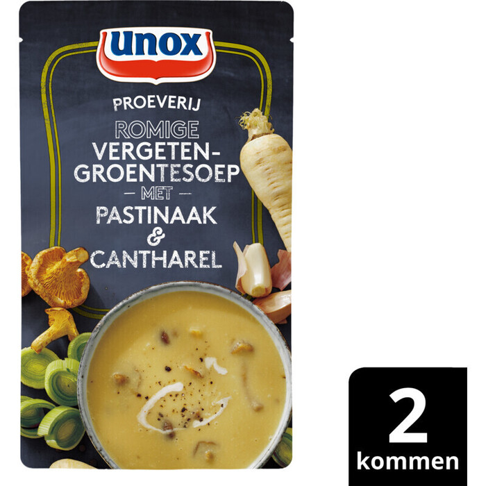 Unox Soep In Zak Proeverij Pastinaak & Catharel 570 ml (Stuk, 0.57L)