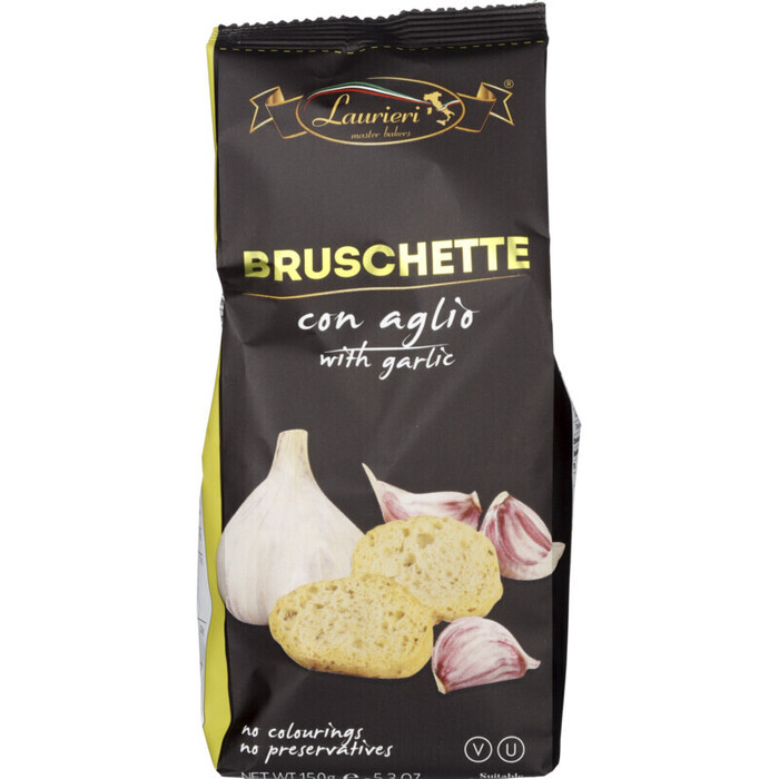 Laurieri Bruschette knoflook in stazak (150g)