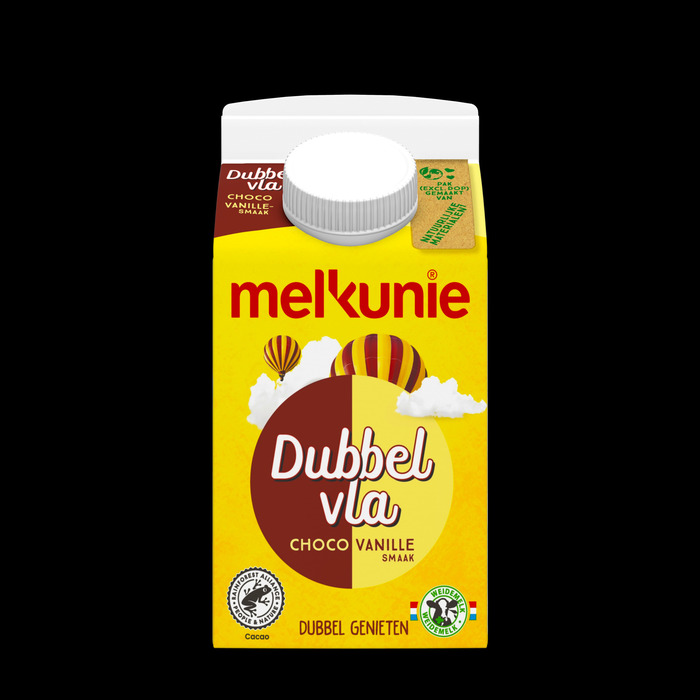 Melkunie Dubbelvla Choco Vanille 1 L (Stuk, 0.5L)