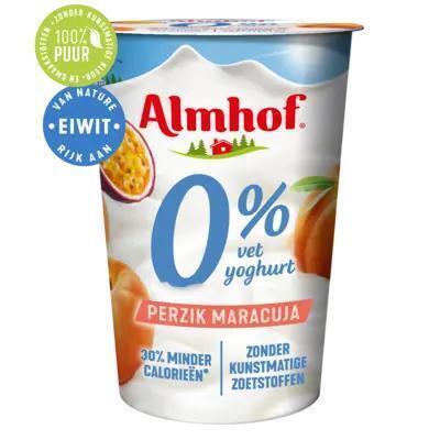 0% vet yoghurt maracuja-perzik (Stuk, 500g)