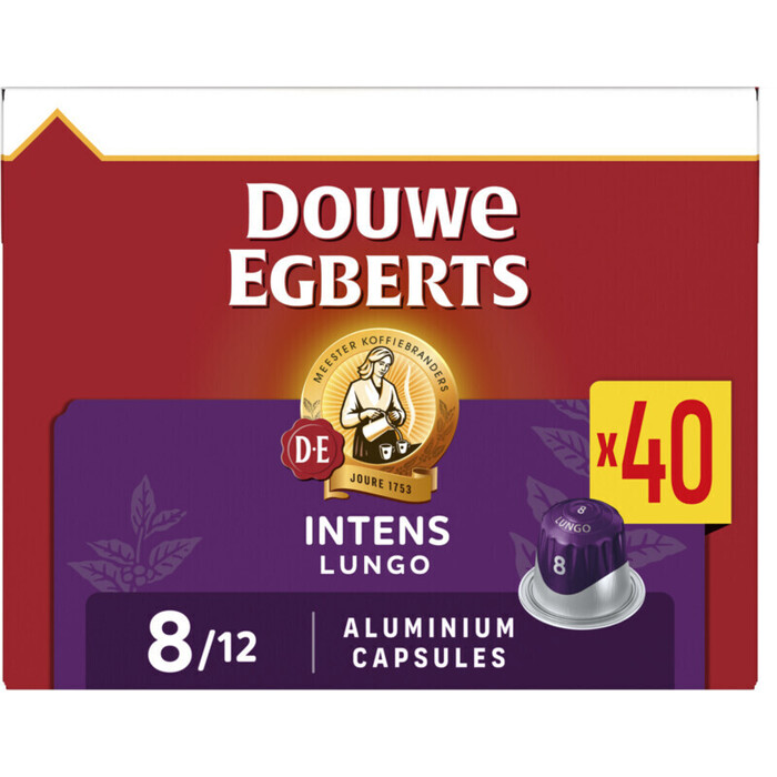 DOUWE EGBERTS KOFFIE CAPSULES LUNGO INTENS UTZ 208G 40ST BOX (40 × 5.2g)