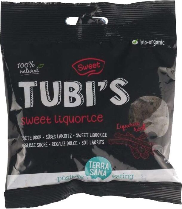 Tubi's Naturel - Zoete drop TerraSana 100g (100g)