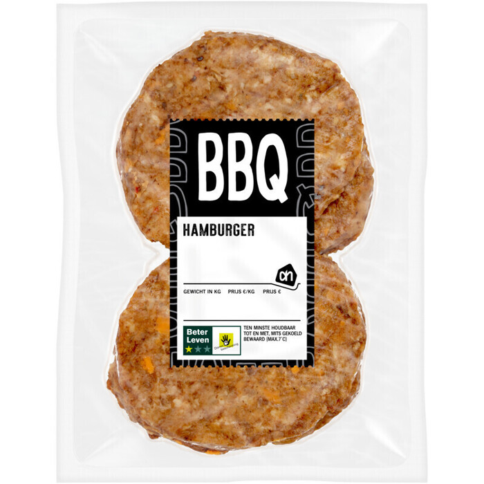 AH BBQ hamburgers vacuüm (4 × 80g)