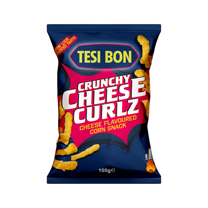 Tesi Bon Crunchy Cheese Curlz Cheese Flavoured Corn Snack 100 g (100g)