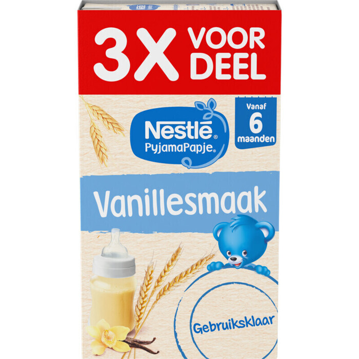 PyjamaPapje® Vanillesmaak 6+ baby pap (3 × 250ml)