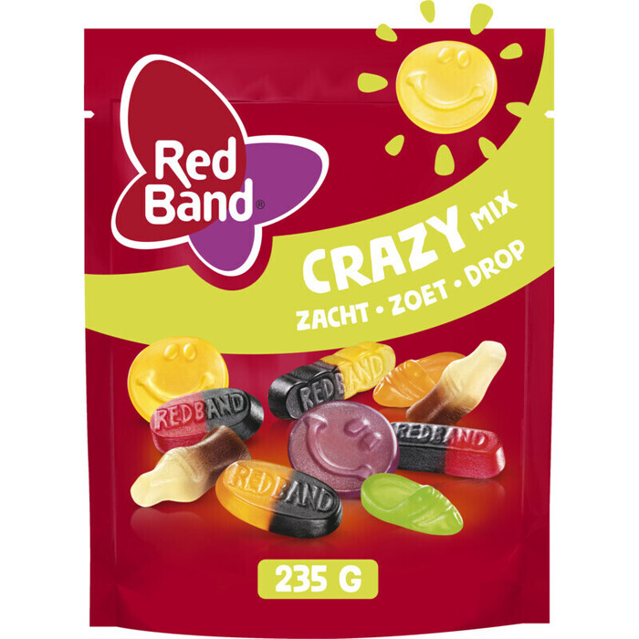 Red Band Crazy Mix Zacht Zoet Drop 235 g (235g)
