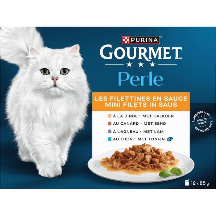 Gourmet Perle minifilets kalkoen eend tonijn lam (12 × 85g)