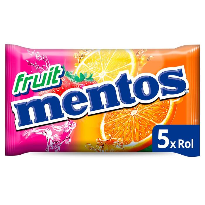 Mentos Chewy Dragees Fruit 5 x 37,5 g (Pak, 187g)