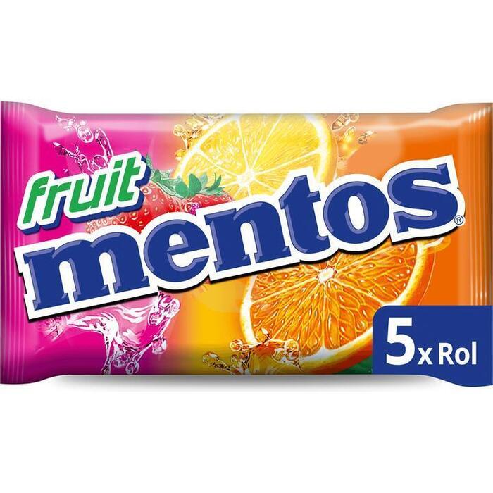 Mentos Chewy Dragees Fruit 5 x 37,5 g (Pak, 5 × 37.5g)