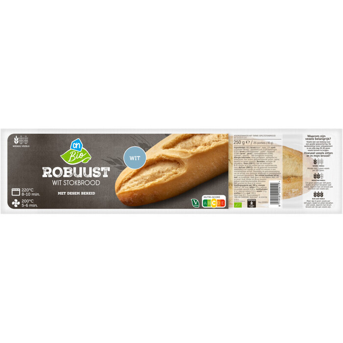 AH Biologisch Robuust wit stokbrood (250g)