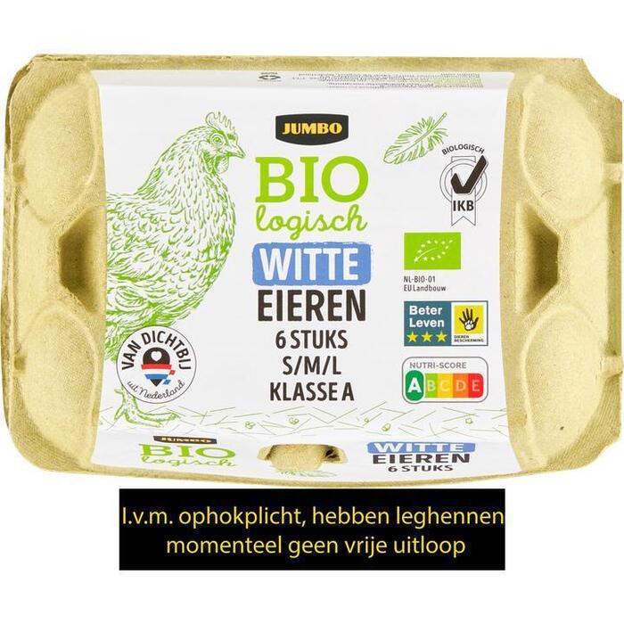 Jumbo Biologisch Witte Eieren 6 Stuks (258g)