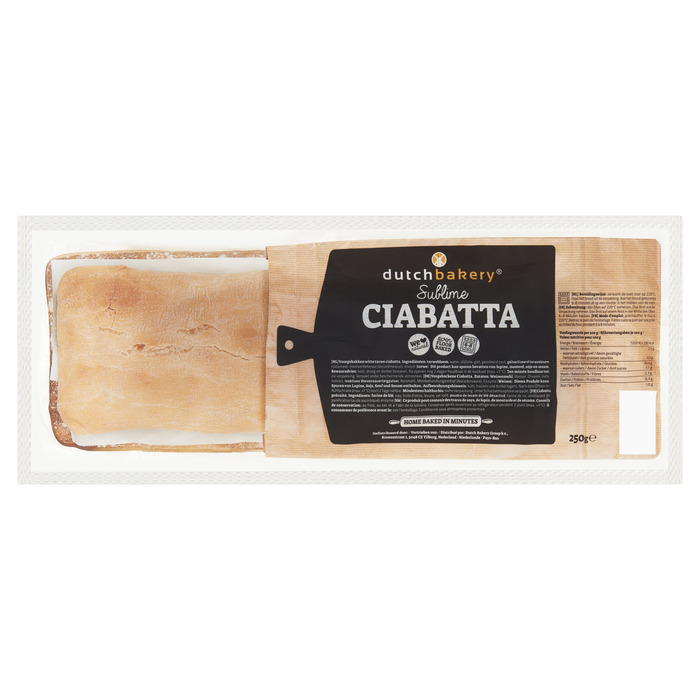 Dutch Bakery  Ciabatta Voorgebakken 250 g Tray (250g)
