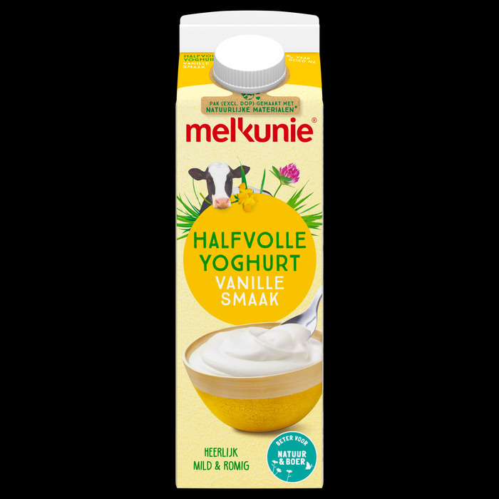 Vanille yoghurt  halfvol (pak, 1L)