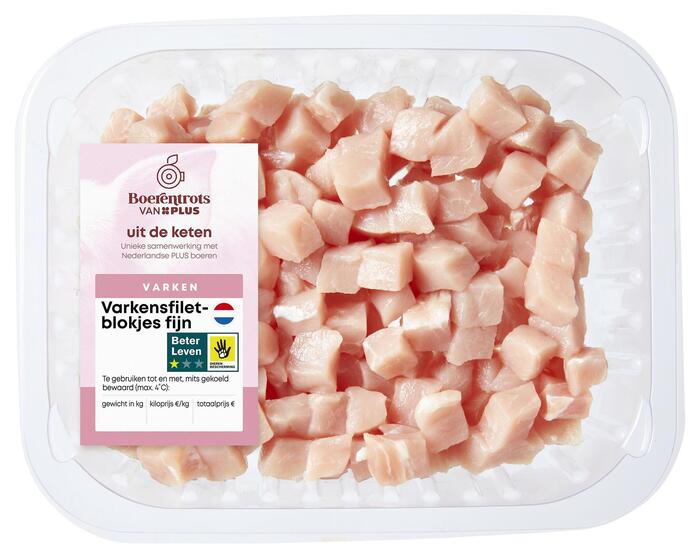 PLUS Boerentrots Varkensfiletblokjes fijn (300g)