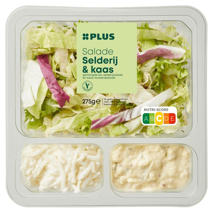 PLUS Salade Selderij-Oude Kaas (Bakje, 275g)