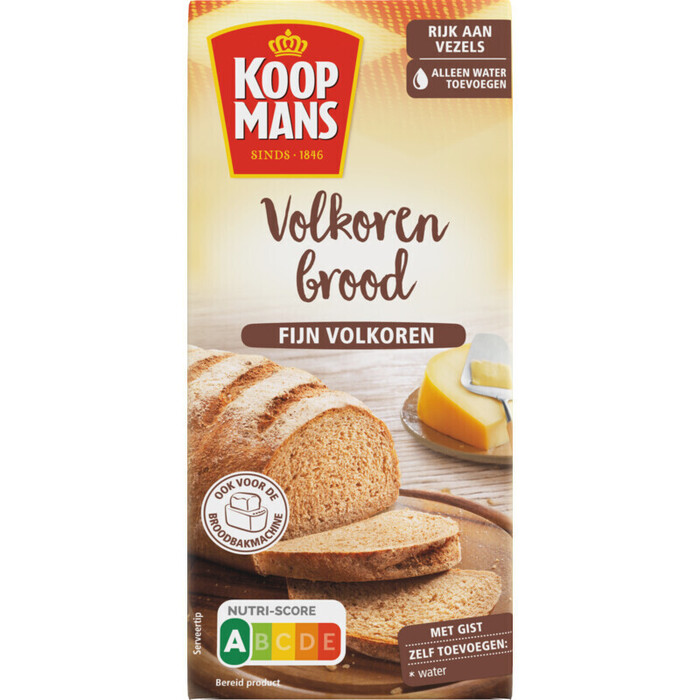 Koopmans Mix voor Volkorenbrood Fijn Volkoren 450 g (Pak, 450g)