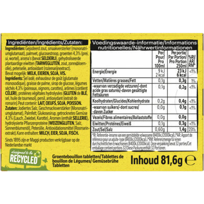 Maggi Groente Bouillon Tabletten 8 Stuks 81, 6g (81.6g)