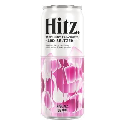 Hitz Hard seltzer raspberry flavoured (250ml)