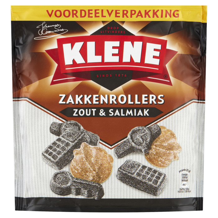 Klene Zakkenrollers Zout & Salmiak Voordeelverpakking 400 g (400g)
