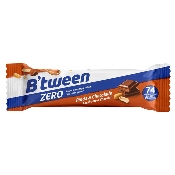 Hero B'tween mueslireep zero pinda chocolade (20g)
