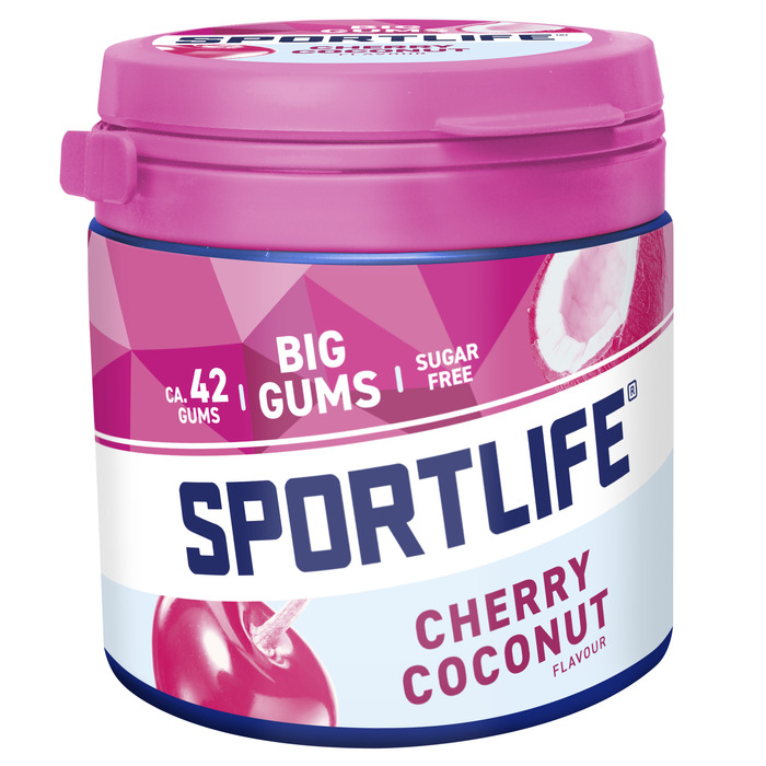 Sportlife Cherry Coconut Flavour Big Gums Sugar Free 99 g (99g)