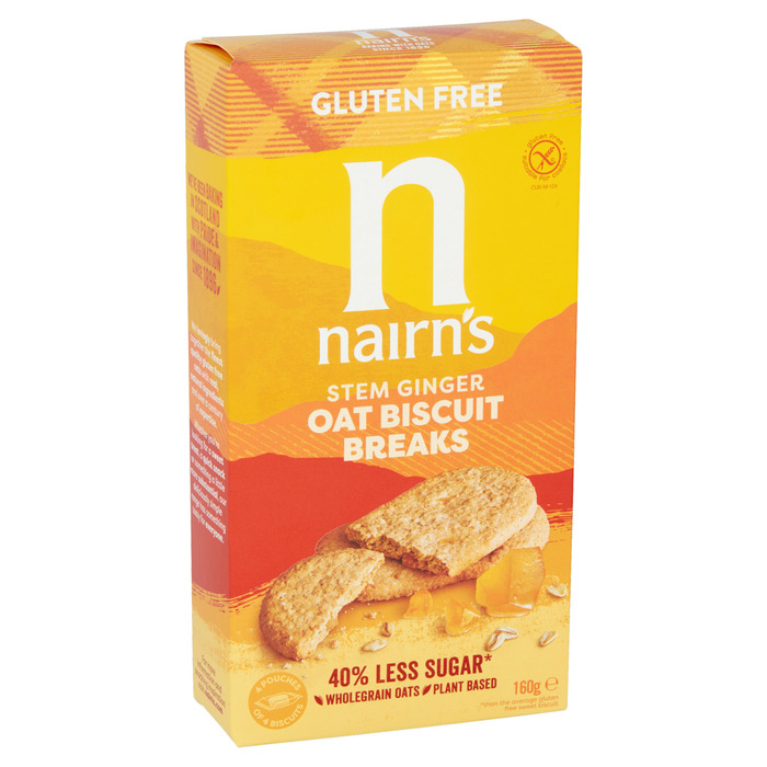 Nairn's Biscuit breaks oats ginger glutenvrij (16 × 10g)