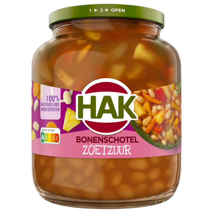 HAK bonenschotel zoetzuur 700gr (700g)
