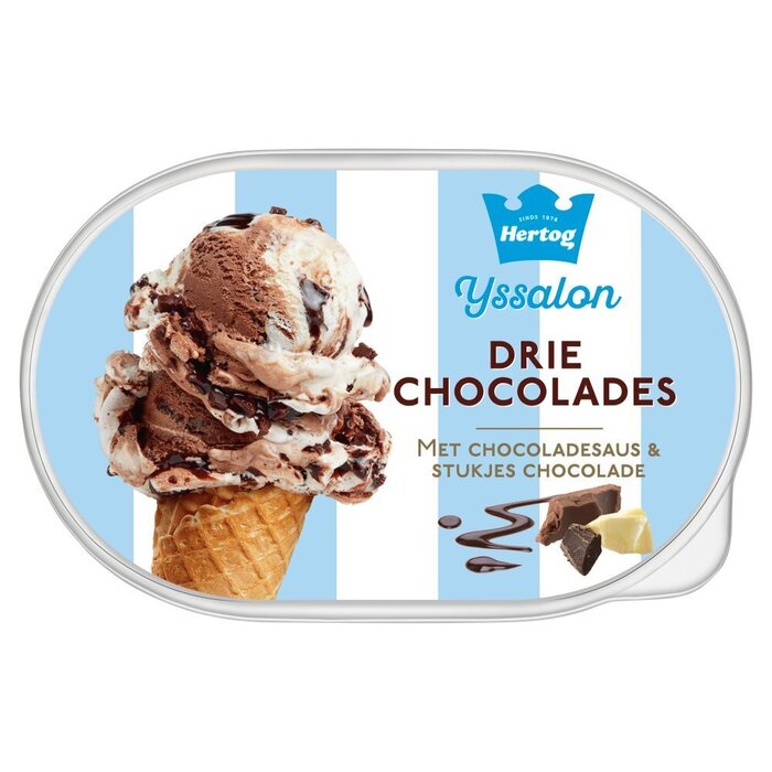 Ijs drie chocolades (475g)