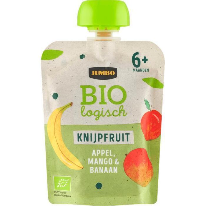 Jumbo Biologisch Fruithapje 6+ Maanden - Appel, Mango & Banaan 90 g (90g)