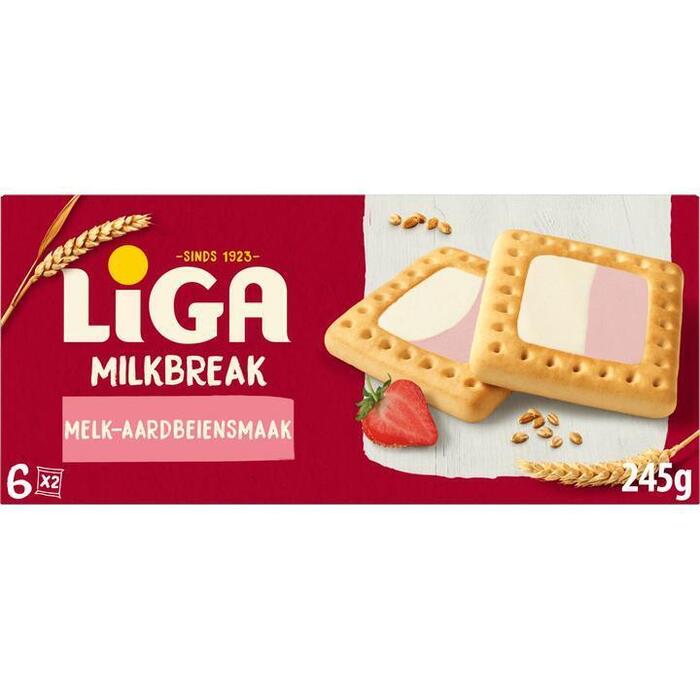 Milkbreak aardbei (Pak, 245g)