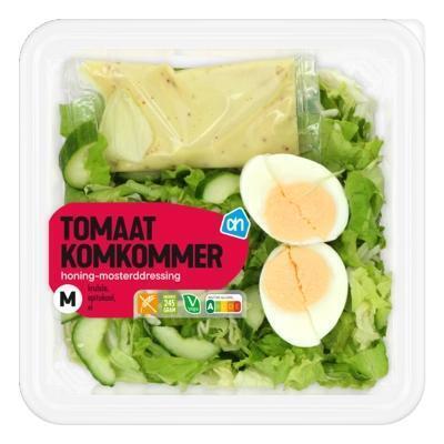 Salade met tomaat en komkommer (bak, 340g)