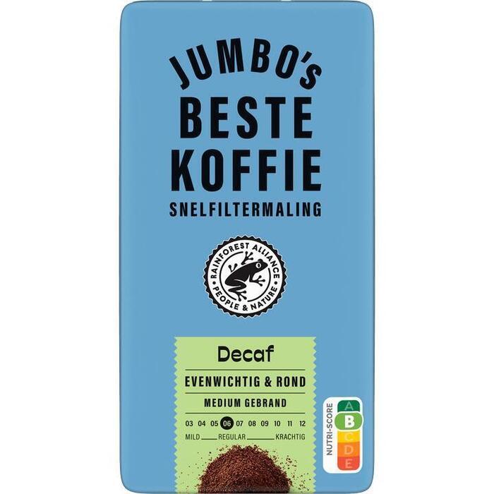 Jumbo's Beste Koffie Snelfiltermaling Decaf 250g (250g)
