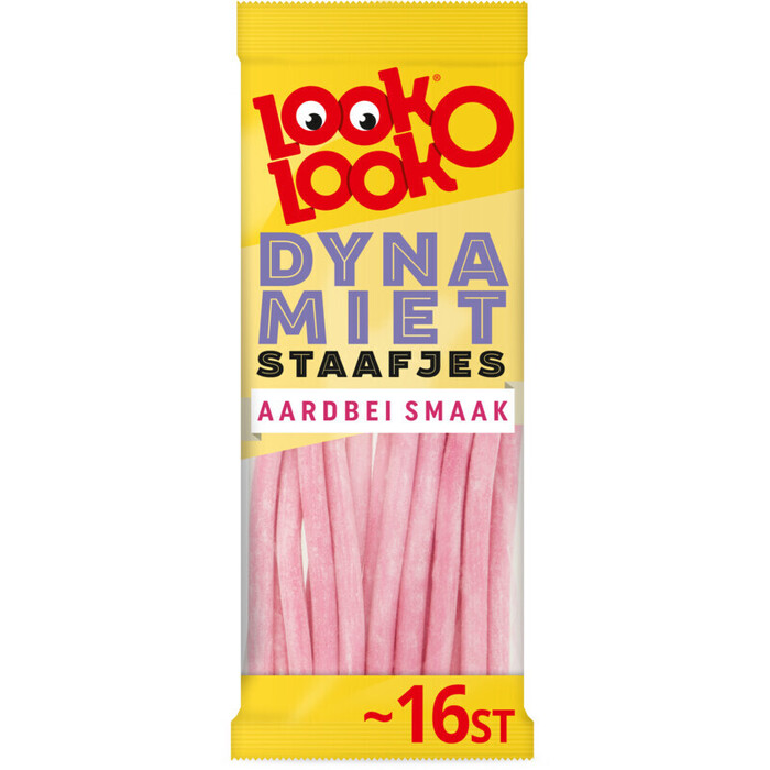 Look-O-Look Dynamietstaaf aardbei (Zak, 110g)
