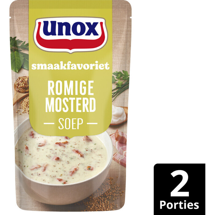 Unox romige mosterdsoep (Zak, 0.57L)