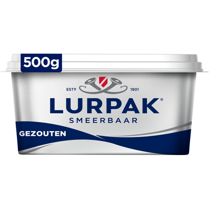 Lurpak smeerbare boter gezouten 500 g kuipje (500g)