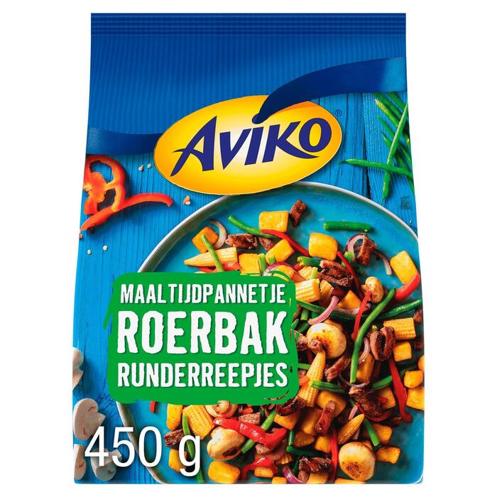 Aviko Maaltijdpannetje roerbak runderreepjes (Zak, 450g)
