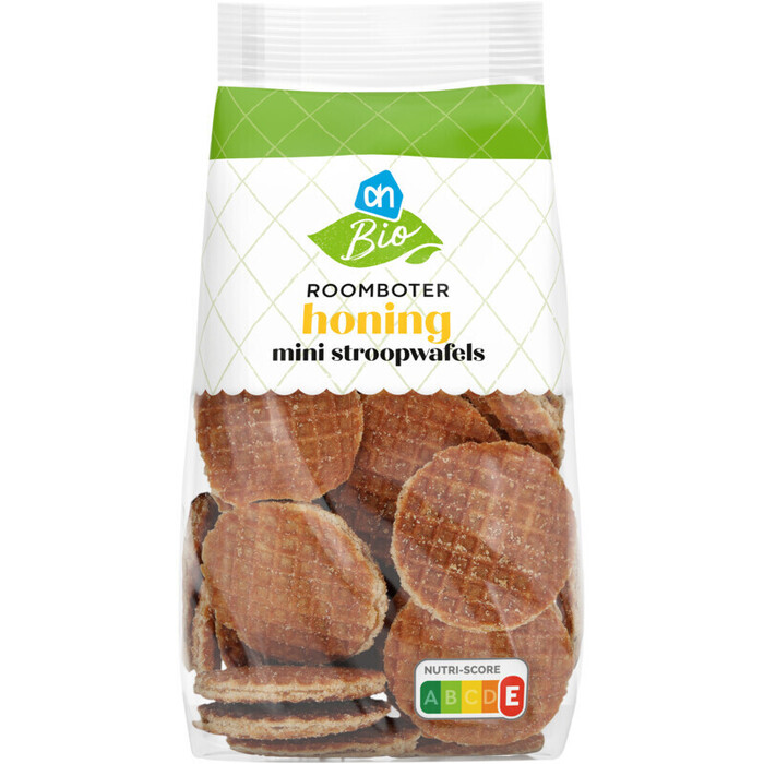 AH Biologisch Roomboter honing mini stroopwafels (200g)