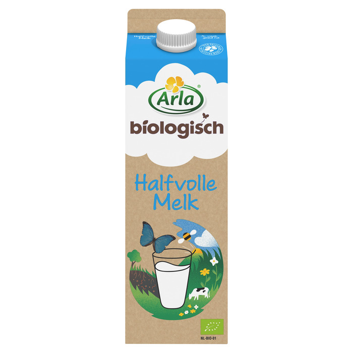 Biologische Halfvolle Melk (Pak, 1L)